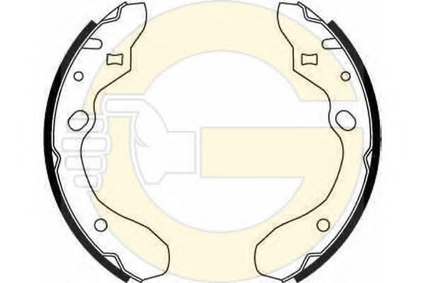 B5Y72638Z,MAZDA B5Y7-26-38Z Brake Shoe Set for MAZDA