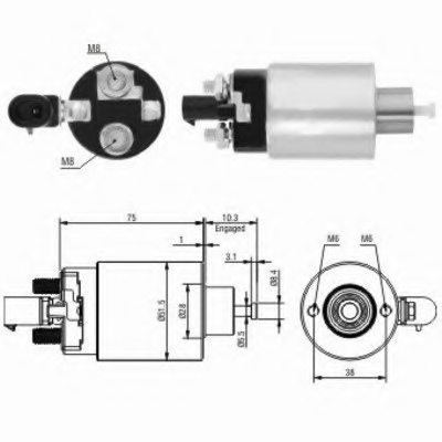 56041012AD,CHRYS 56041 012AD Starter for CHRYS