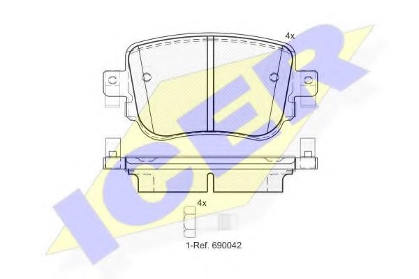 2247117,NK 2247117 Brake Pad Set, disc brake for NK