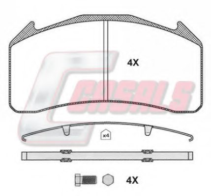 3093531,VOLVO 3093531 Brake Pad Set, disc brake for VOLVO