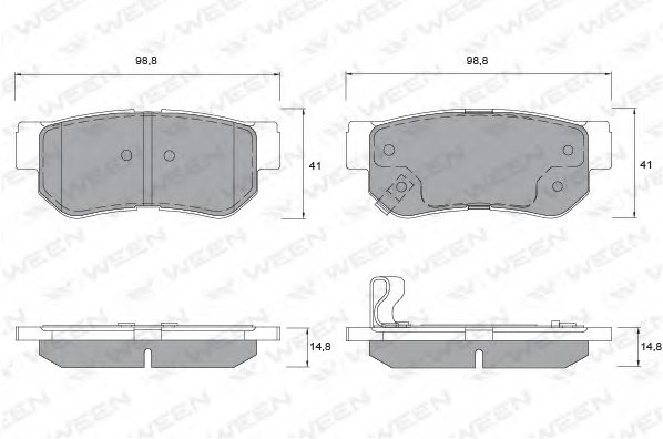 583022HA00,HYUNDAI 58302-2HA00 Brake Pad Set, disc brake for HYUNDAI