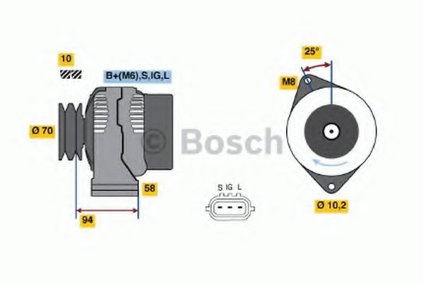 1022115002,DENSO 102211-5002 Alternator for DENSO