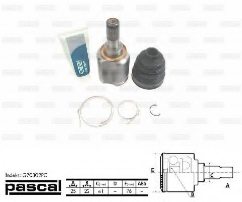 495921H010,KIA 49592-1H010 Joint Kit, drive shaft for KIA