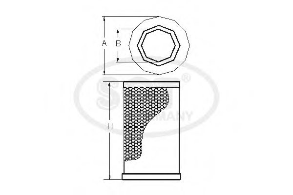 11965512560,YANMAR 119655-12560 Air Filter for YANMAR
