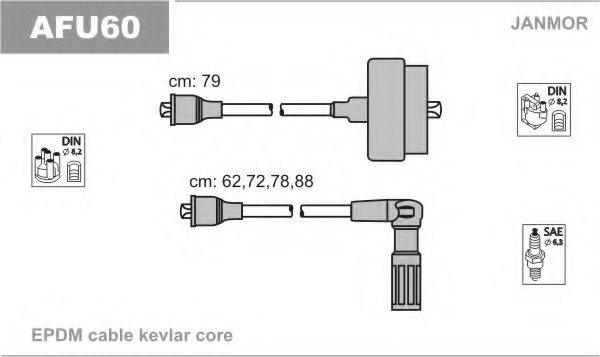 AFU60,JANMOR AFU60 Ignition Cable Kit for ALFA ROMEO