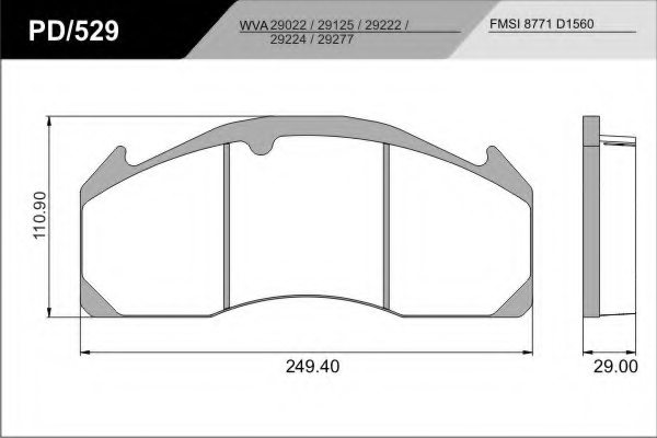 3095396,VOLVO 3095396 Brake Pad Set, disc brake for VOLVO