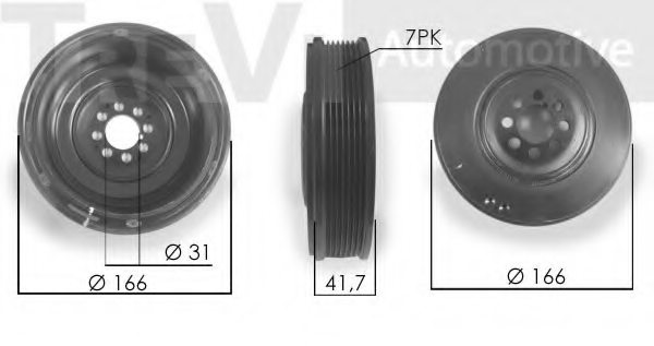 crankshaft BGA DP8040 Belt Pulley