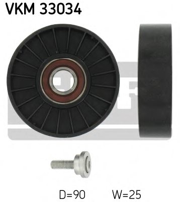 575120,PSA 575120 Deflection/Guide Pulley, v-ribbed belt for PSA