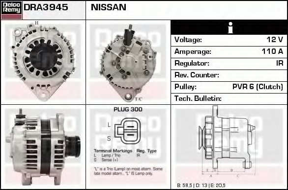 23100AU400,NISSA 23100-AU400 Alternator for NISSA