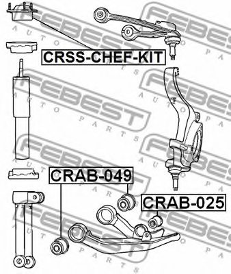 Details about  / CRAB-049 Genuine Febest ARM BUSHING FRONT LOWER ARM 52088649AC K52088649AC
