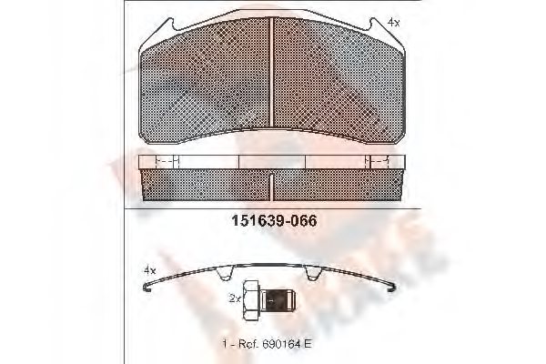 3093531,VOLVO 3093531 Brake Pad Set, disc brake for VOLVO