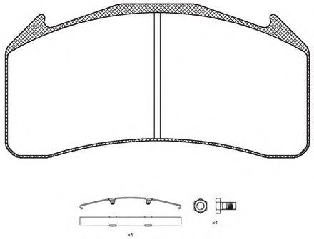 3093531,VOLVO 3093531 Brake Pad Set, disc brake for VOLVO