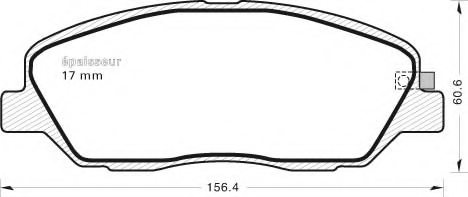 581012PA70,KIA 581012PA70 Brake Pad Set, disc brake for KIA