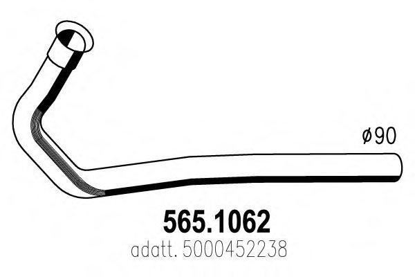 5000452238,RENAULT 5000452238 Exhaust Pipe for RENAULT