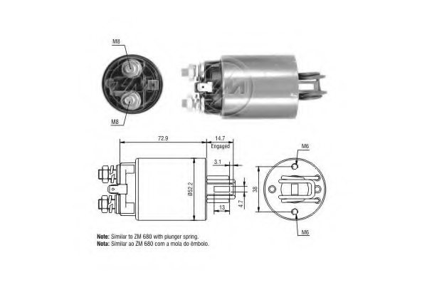 N 23343N3300,NISSA 23343-N3300 Solenoid Switch, starter for NISSA