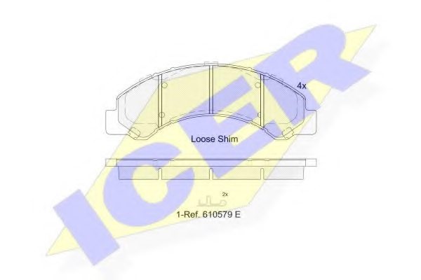 8973292660,ISUZU 8-97329-266-0 Brake Pad Set, disc brake for