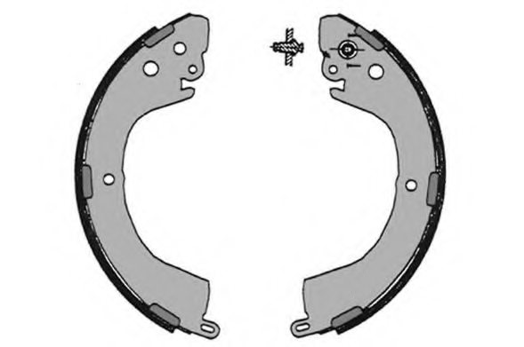 MR496333,MITSUBISHI MR 496333 Brake Shoe Set for MITSUBISHI