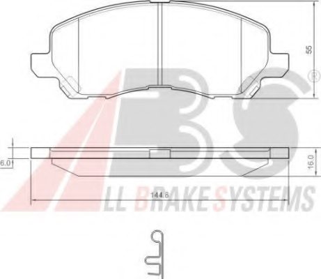 4605A795,MITSUBISHI 4605A795 Brake Pad Set, disc brake for MITSUBISHI