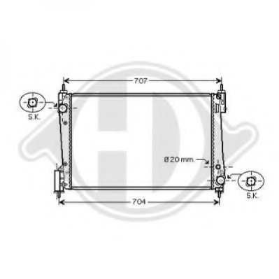 1300415,OPEL 1300415 Radiator, engine cooling for OPEL