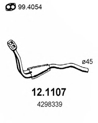 42399339 4298339,FIAT 4298339 Exhaust Pipe for FIAT