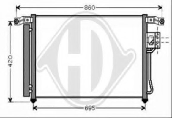 976062B200,HYUNDAI 976062B200 Condenser, air conditioning for HYUNDAI