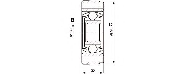 6Q0498103,SKODA 6Q0 498 103 Joint Kit, drive shaft for SKODA