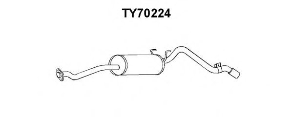 1743054860,TOYOT 17430-54860 End Silencer for TOYOT