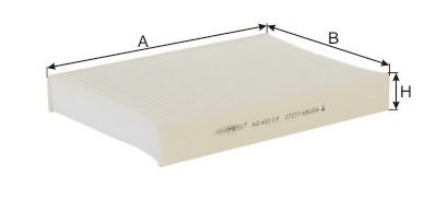 272774BU0A,NISSA 272774BU0A Filter, interior air for NISSA