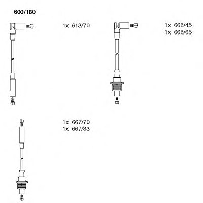 5967K4,PSA 5967 K4 Ignition Cable Kit for PSA