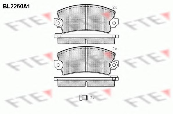 4320271,FIAT 4320271 Brake Pad Set, disc brake for FIAT