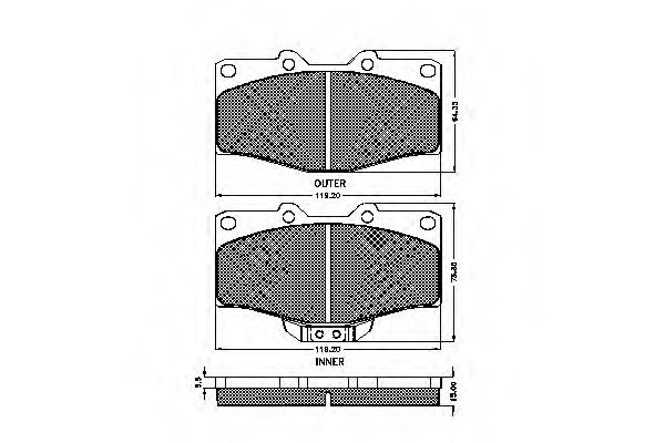 0446535111,TOYOT 0446535111 Brake Pad Set, disc brake for TOYOT