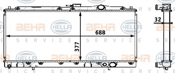 MB660472,OEM MB660472 Radiator for OEM