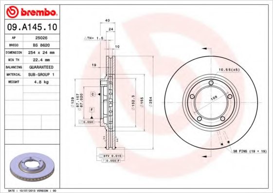 581294A000,HYUNDAI 58129-4A000 Brake Disc for HYUNDAI