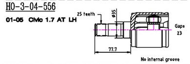 GCK HO-3-04-556 Joint Kit, drive shaft