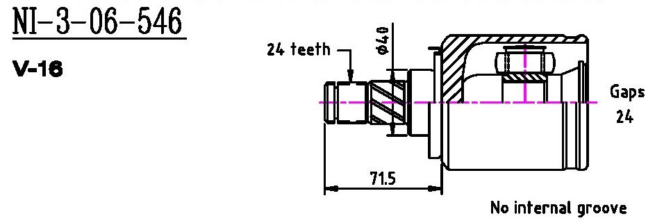 GCK NI-3-06-546 Joint Kit, drive shaft