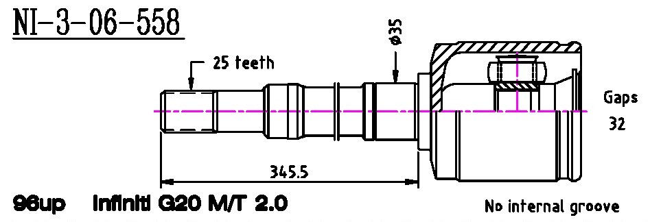 GCK NI-3-06-558 Joint Kit, drive shaft