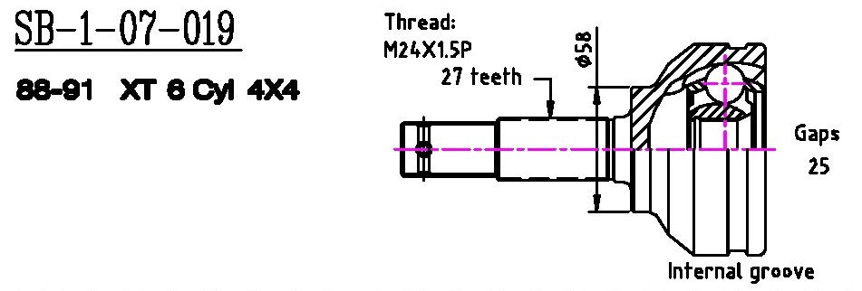 GCK SB-1-07-019 Joint Kit, drive shaft