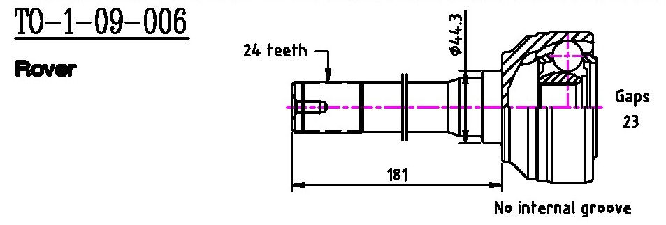 GCK TO-1-09-006 Joint Kit, drive shaft