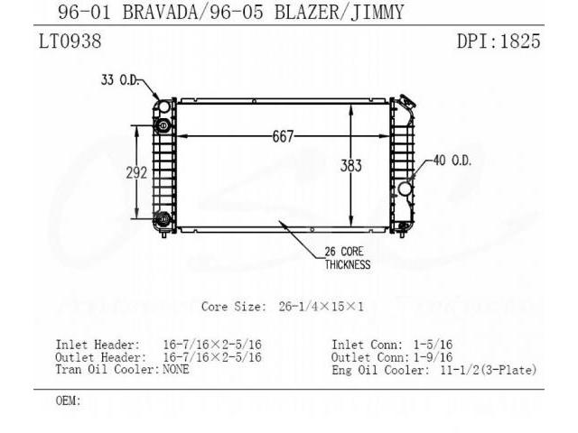 OSC  1825 Radiator