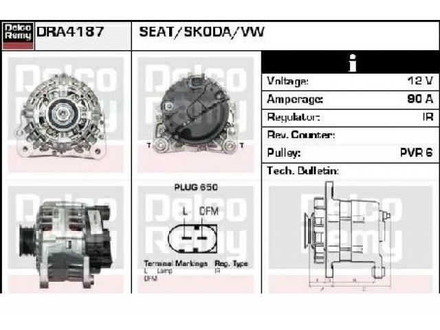 REMY  DRA4187 Alternator / Generator