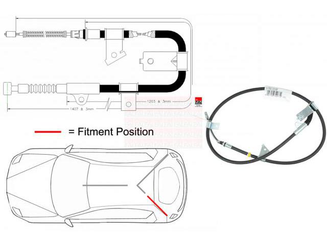 FAI  FBC0108 Parking Brake Cable