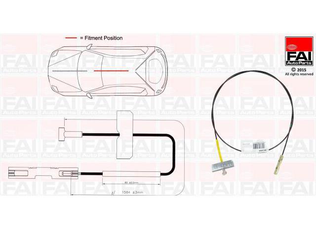 FAI  FBC0141 Parking Brake Cable