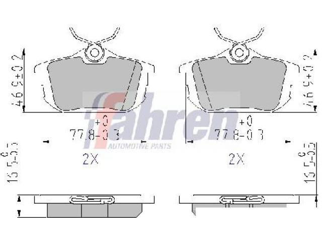 FAHREN  FBP0086 Brake Pad