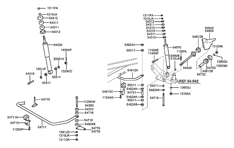 OE 543004B500 Shock Absorber