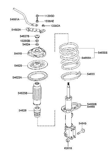 OE 546512E000 Shock Absorber