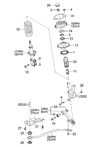 OE OK37034900 Shock Absorber