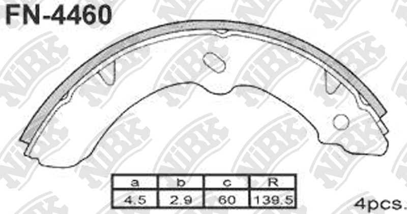 AKEBONO NR4036 Brake Shoe
