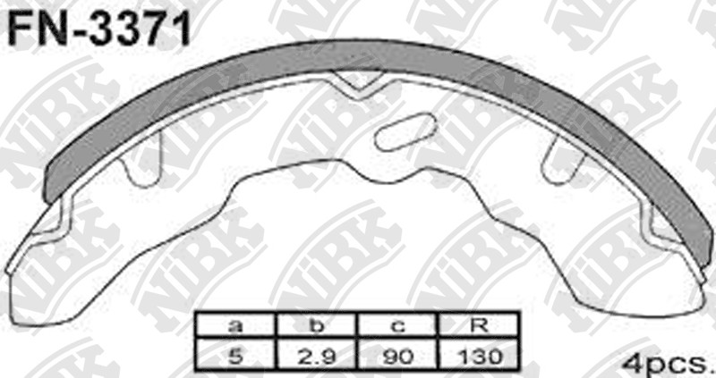 NIBK FN3371 Brake Shoe