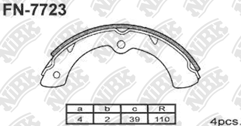 NIBK FN7723 Brake Shoe