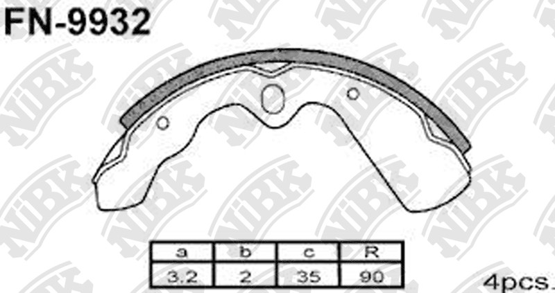 MAZDA 1A0033330 Brake Shoe